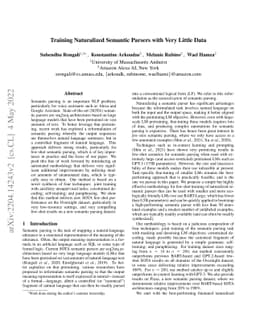 Training Naturalized Semantic Parsers with Very Little Data