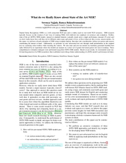 What do we Really Know about State of the Art NER?