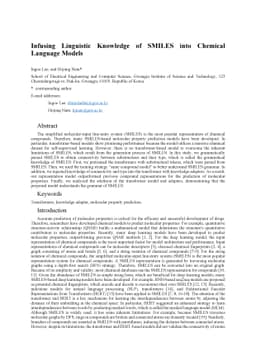 Infusing Linguistic Knowledge of SMILES into Chemical Language Models