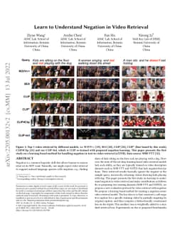 Learn to Understand Negation in Video Retrieval