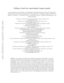 Failing to hash into supersingular isogeny graphs