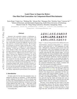 Look Closer to Supervise Better: One-Shot Font Generation via
  Component-Based Discriminator