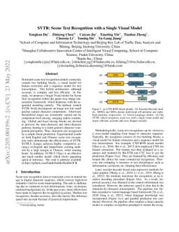 SVTR: Scene Text Recognition with a Single Visual Model