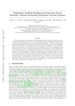 Explainable Artificial Intelligence for Bayesian Neural Networks:
  Towards trustworthy predictions of ocean dynamics
