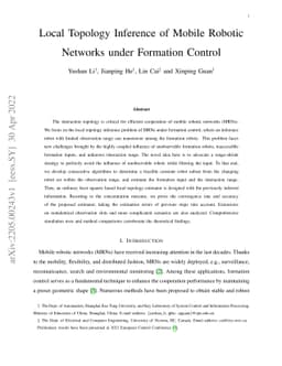 Local Topology Inference of Mobile Robotic Networks under Formation
  Control