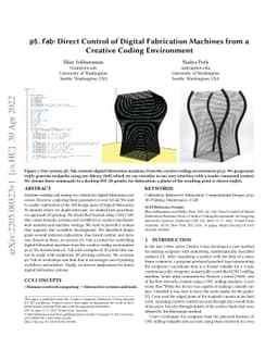 p5.fab: Direct Control of Digital Fabrication Machines from a Creative
  Coding Environment