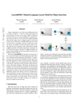 LayoutBERT: Masked Language Layout Model for Object Insertion