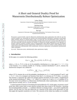 A Short and General Duality Proof for Wasserstein Distributionally
  Robust Optimization
