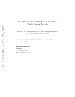 Crude Oil-related Events Extraction and Processing: A Transfer Learning
  Approach