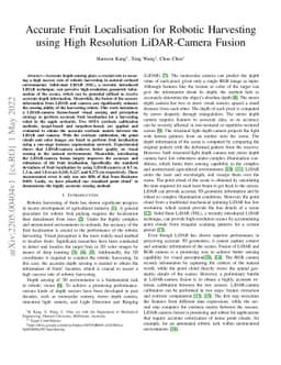 Accurate Fruit Localisation for Robotic Harvesting using High Resolution
  LiDAR-Camera Fusion