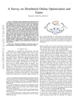 A Survey on Distributed Online Optimization and Game