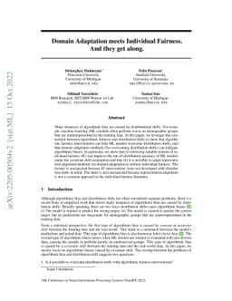 Domain Adaptation meets Individual Fairness. And they get along