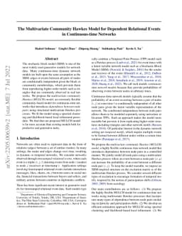 The Multivariate Community Hawkes Model for Dependent Relational Events
  in Continuous-time Networks