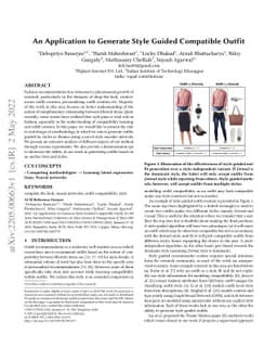 An Application to Generate Style Guided Compatible Outfit