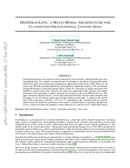 DeepGraviLens: a Multi-Modal Architecture for Classifying Gravitational
  Lensing Data