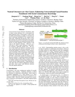 Neutral Utterances are Also Causes: Enhancing Conversational Causal
  Emotion Entailment with Social Commonsense Knowledge