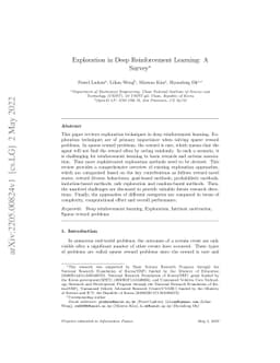 Exploration in Deep Reinforcement Learning: A Survey