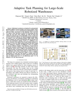 Adaptive Task Planning for Large-Scale Robotized Warehouses