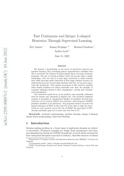Fast Continuous and Integer L-shaped Heuristics Through Supervised
  Learning