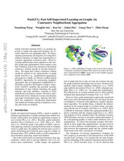 FastGCL: Fast Self-Supervised Learning on Graphs via Contrastive
  Neighborhood Aggregation
