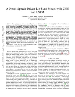 A Novel Speech-Driven Lip-Sync Model with CNN and LSTM