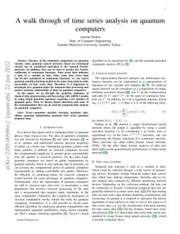 A walk through of time series analysis on quantum computers