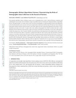 Demographic-Reliant Algorithmic Fairness: Characterizing the Risks of
  Demographic Data Collection in the Pursuit of Fairness