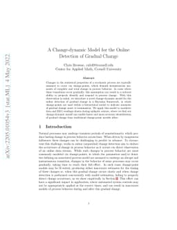 A Change Dynamic Model for the Online Detection of Gradual Change