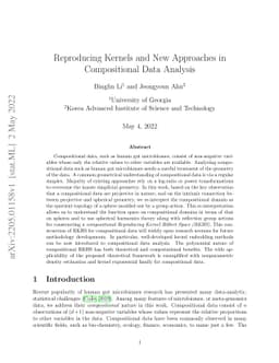 Reproducing Kernels and New Approaches in Compositional Data Analysis