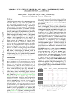 NHA12D: A New Pavement Crack Dataset and a Comparison Study Of Crack
  Detection Algorithms