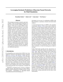 Leveraging Stochastic Predictions of Bayesian Neural Networks for Fluid
  Simulations