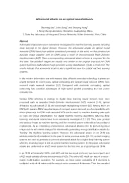 Adversarial attacks on an optical neural network