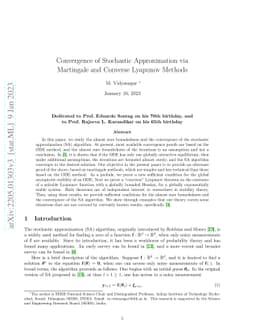 Convergence of Stochastic Approximation via Martingale and Converse
  Lyapunov Methods