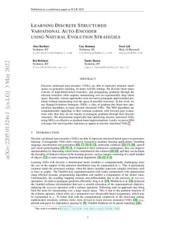 Learning Discrete Structured Variational Auto-Encoder using Natural
  Evolution Strategies