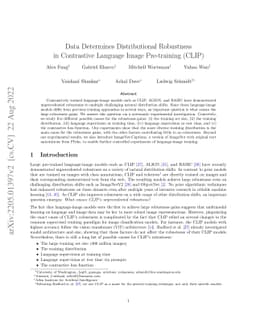 Data Determines Distributional Robustness in Contrastive Language Image
  Pre-training (CLIP)