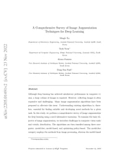 A Comprehensive Survey of Image Augmentation Techniques for Deep
  Learning