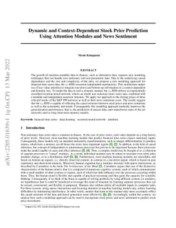 Dynamic and Context-Dependent Stock Price Prediction Using Attention
  Modules and News Sentiment