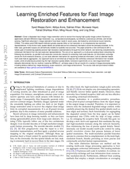 Learning Enriched Features for Fast Image Restoration and Enhancement
