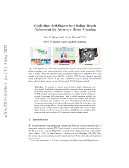 GeoRefine: Self-Supervised Online Depth Refinement for Accurate Dense
  Mapping