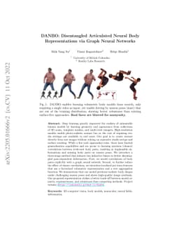 DANBO: Disentangled Articulated Neural Body Representations via Graph
  Neural Networks