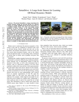TartanDrive: A Large-Scale Dataset for Learning Off-Road Dynamics Models