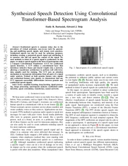 Synthesized Speech Detection Using Convolutional Transformer-Based
  Spectrogram Analysis