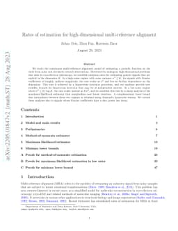 Rates of estimation for high-dimensional multi-reference alignment