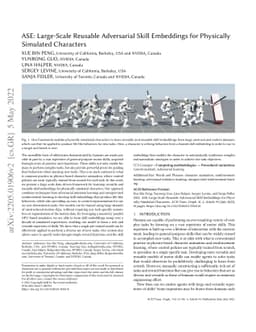 ASE: Large-Scale Reusable Adversarial Skill Embeddings for Physically
  Simulated Characters