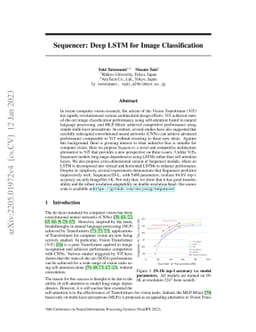 Sequencer: Deep LSTM for Image Classification