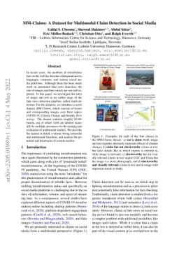 MM-Claims: A Dataset for Multimodal Claim Detection in Social Media