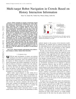 Multi-subgoal Robot Navigation in Crowds with History Information and
  Interactions