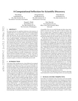 A Computational Inflection for Scientific Discovery