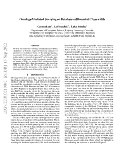 Ontology-Mediated Querying on Databases of Bounded Cliquewidth