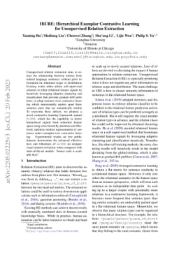 HiURE: Hierarchical Exemplar Contrastive Learning for Unsupervised
  Relation Extraction